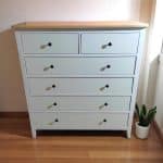 Cómoda Cajonera Vintage Moderna de Madera y Melamina